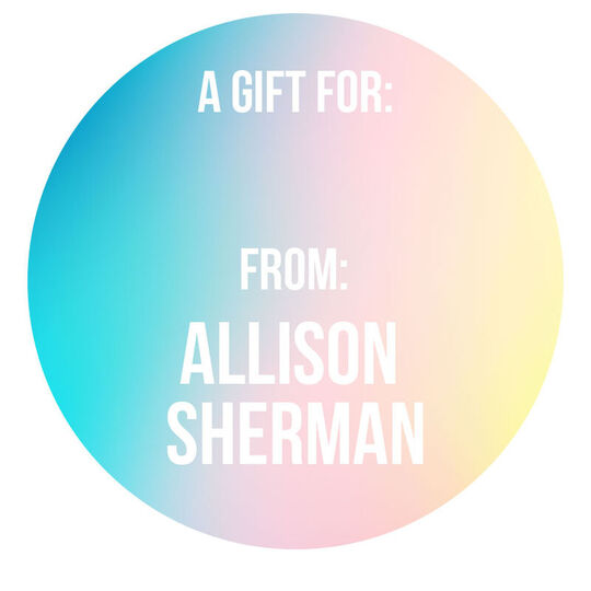 Gradient Round Gift Stickers